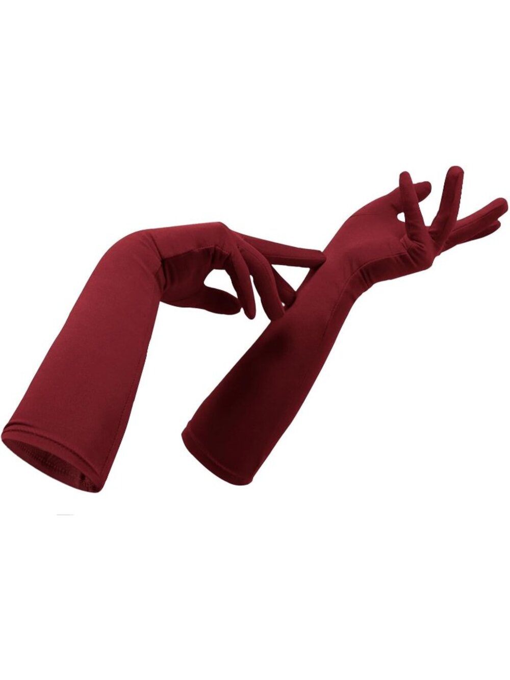 Women's Wine Cosplay Halloween Costume Spandex Stretch Mid-Length Gloves